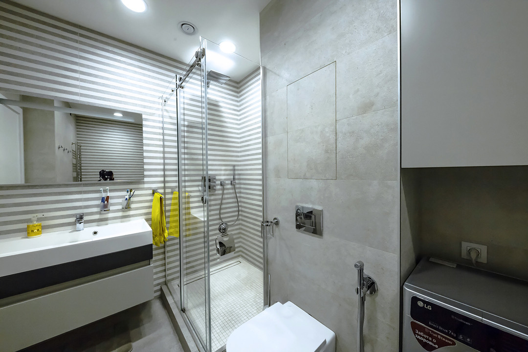 Дизайн квартиры в современном стиле с  акцентами.