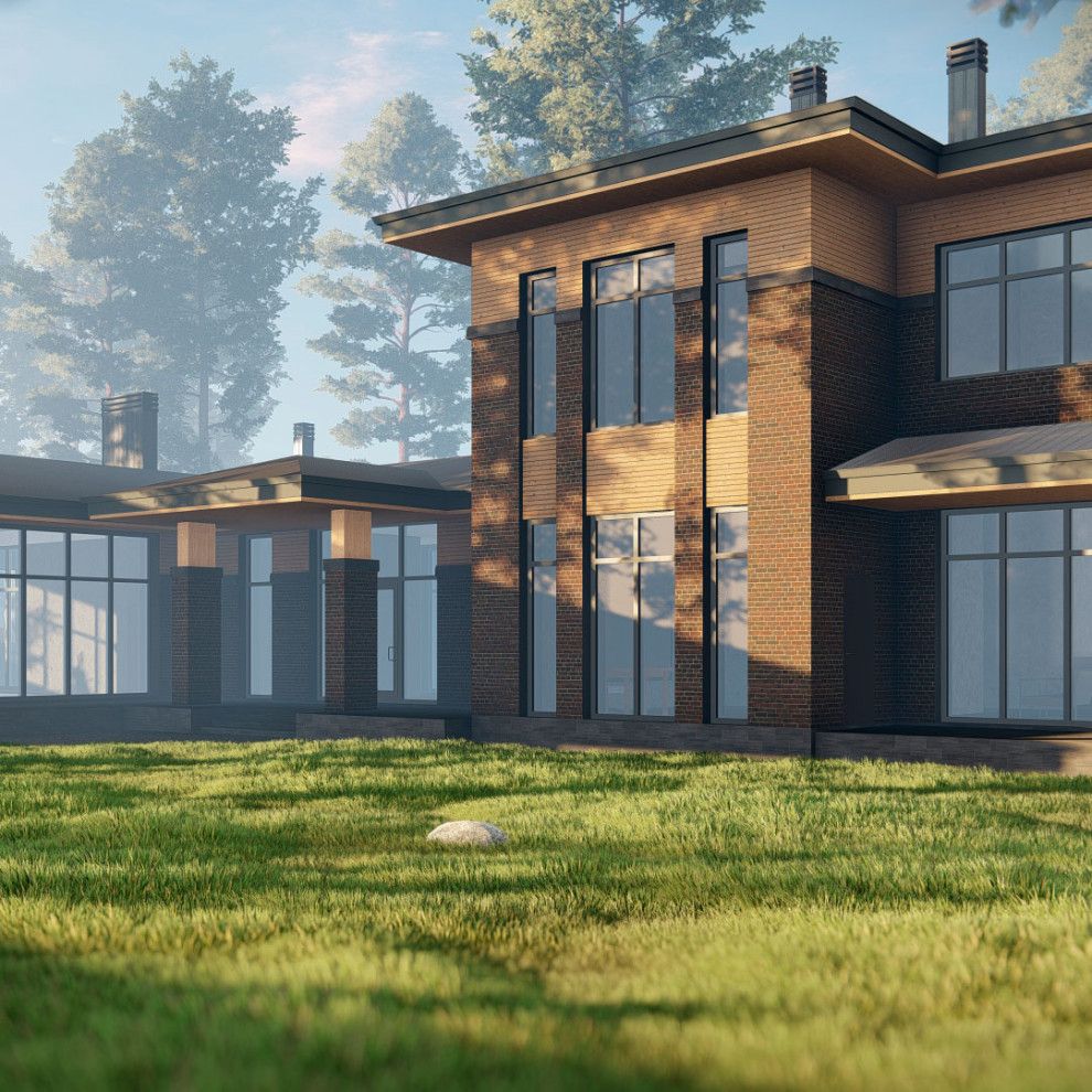 Коттедж с бассейном в Охтинском Парке