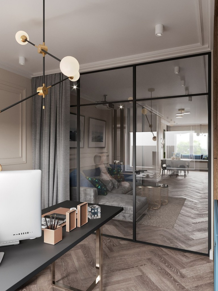 Дизайн интерьера квартиры в современном стиле в ЖК «Царская столица», 107 кв.м.