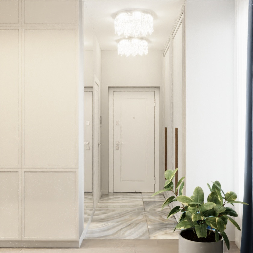 Проект трехкомнатной квартиры г. Ростов-на-Дону