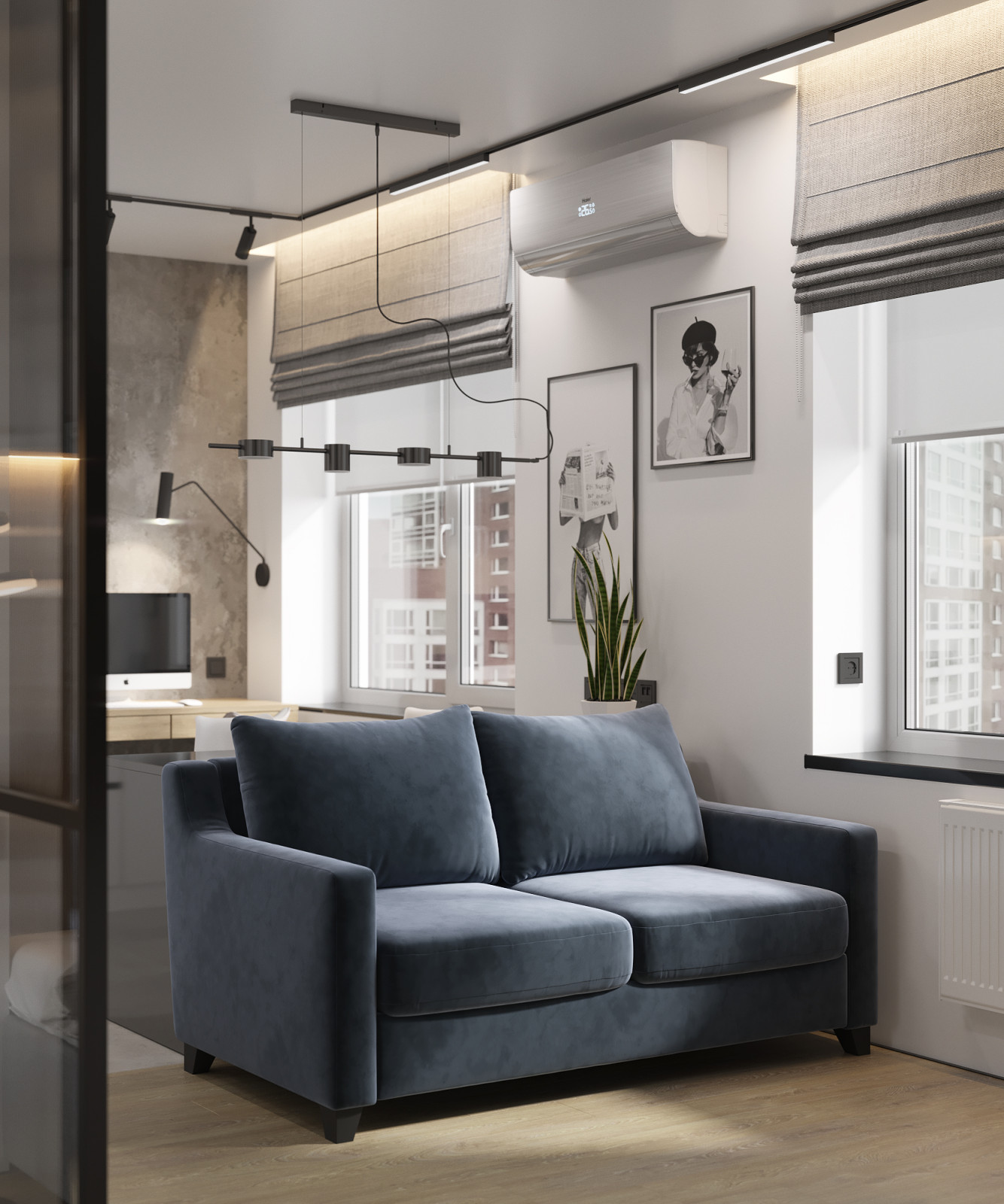 Проект однокомнатной квартиры в ЖК Среда