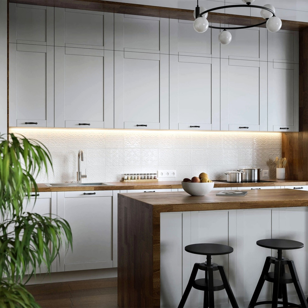 Кухня-гостиная в Скандинавском стиле.