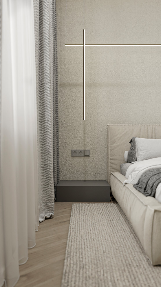 3к студия монохромный интерьер в стиле Современной классики