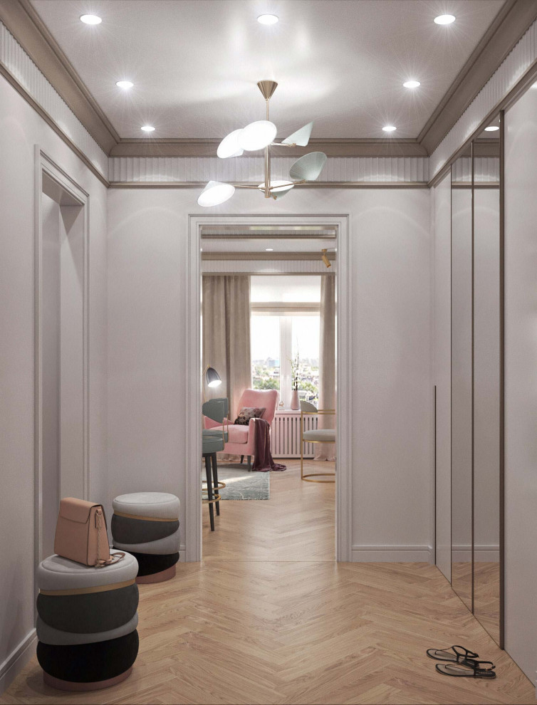 Дизайн интерьера квартиры-студии для современной модной девушки