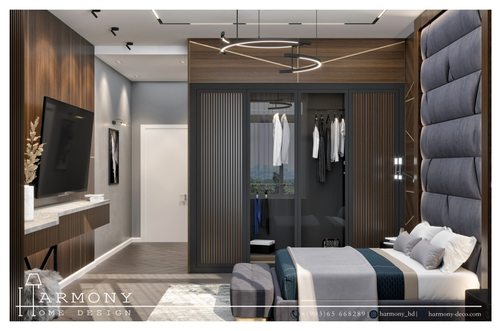 Дизайн-проект спальни общей площадью 25 м2