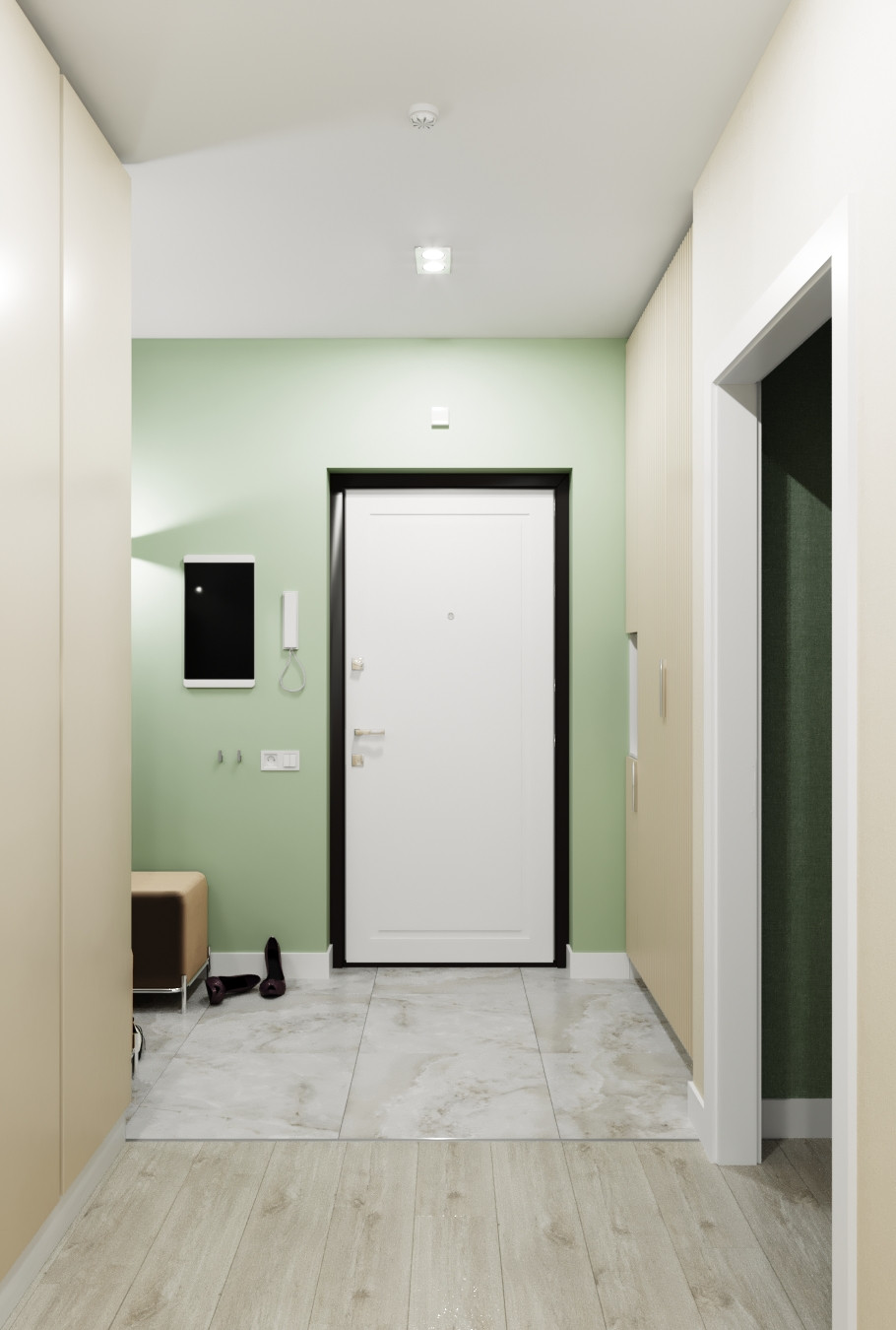 Эко минимализм в трёхкомнатной ЖК Маршал Град