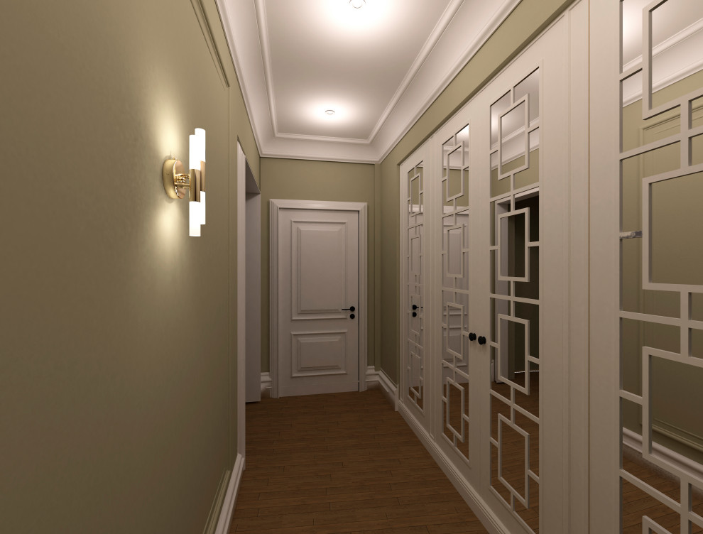 Сложное зонирование: спальня+кабинет+коридор. Обновление лоджии и детской.