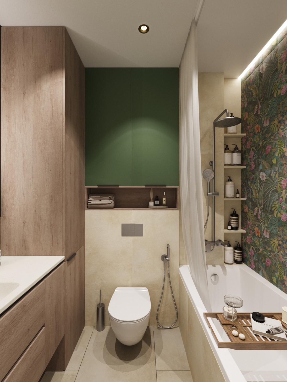 Дизайн проект - яркая двухкомнатная квартира 56 м2