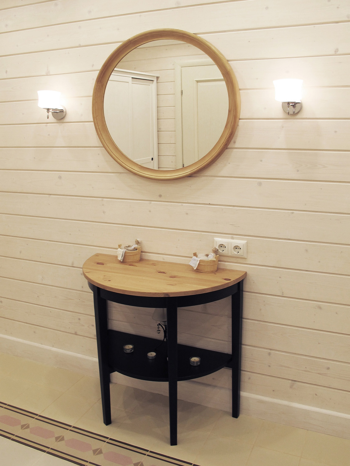 Одноэтажный загородный дом с баней