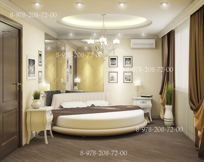 Обложка проекта: Спальня - Круглая кровать