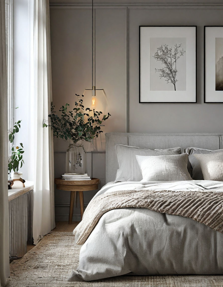 Современные спальни с различным декором и панелями