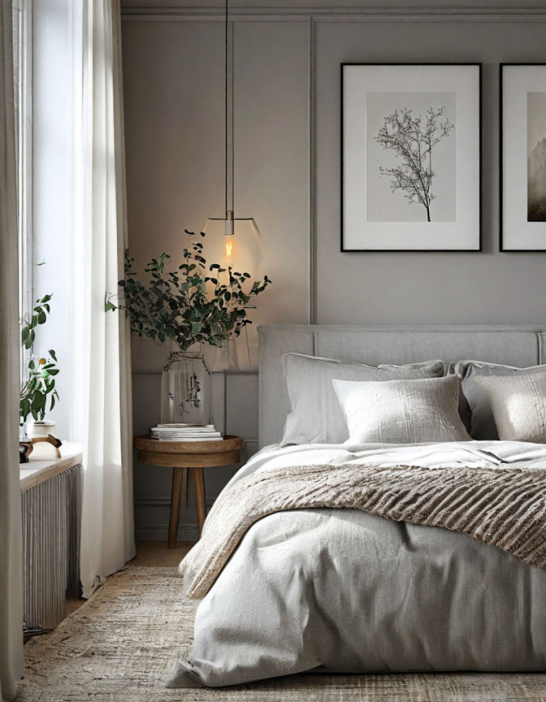 Современные спальни с различным декором и панелями