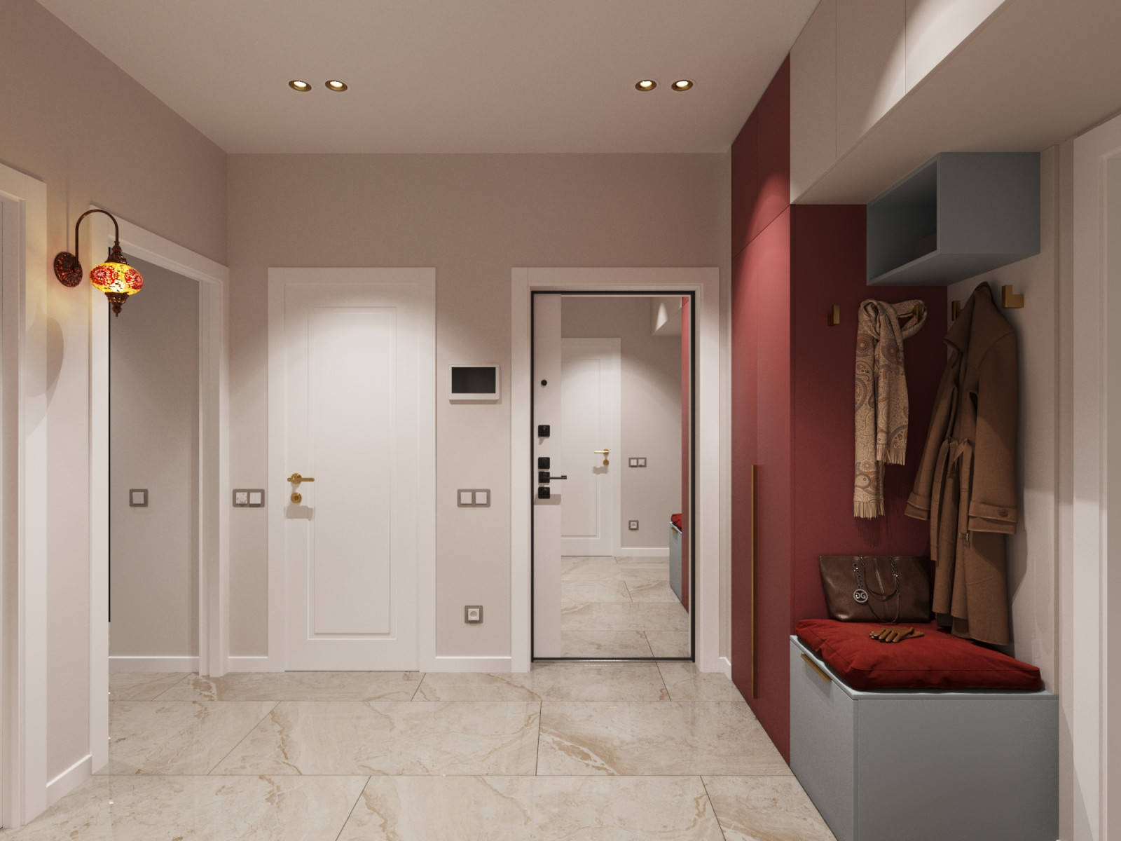 Обложка проекта: Дизайн проект - яркая двухкомнатная квартира 56 м2