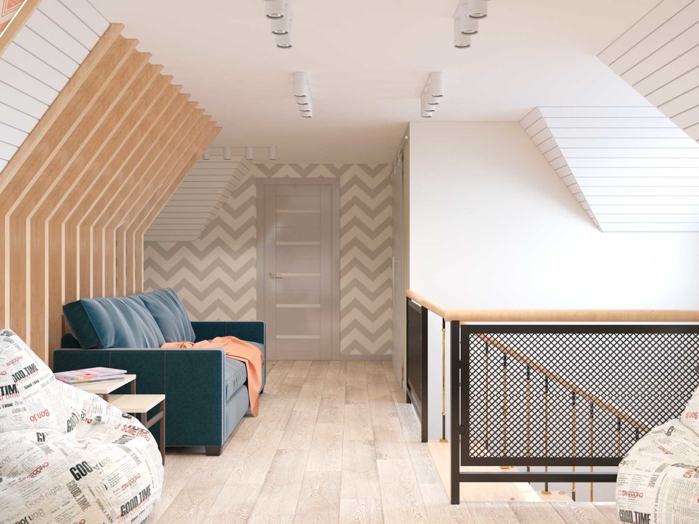 «Скандинавский лофт» мансардный этаж загородного дома