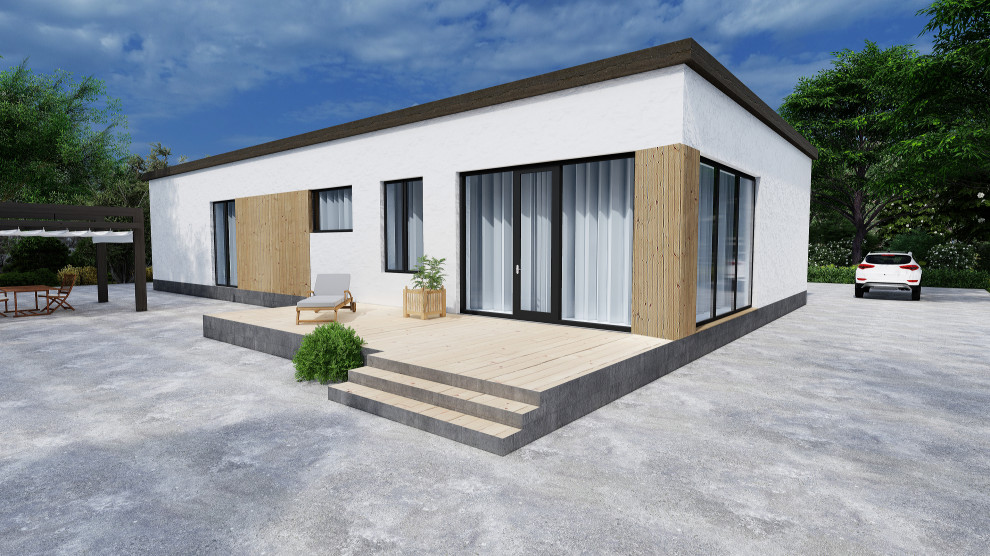 Индивидуальный одноэтажный жилой дом