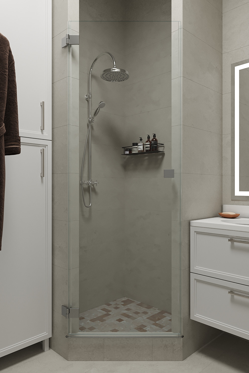 Классический интерьер однокомнатной квартиры в ЖК "Татьянин парк"