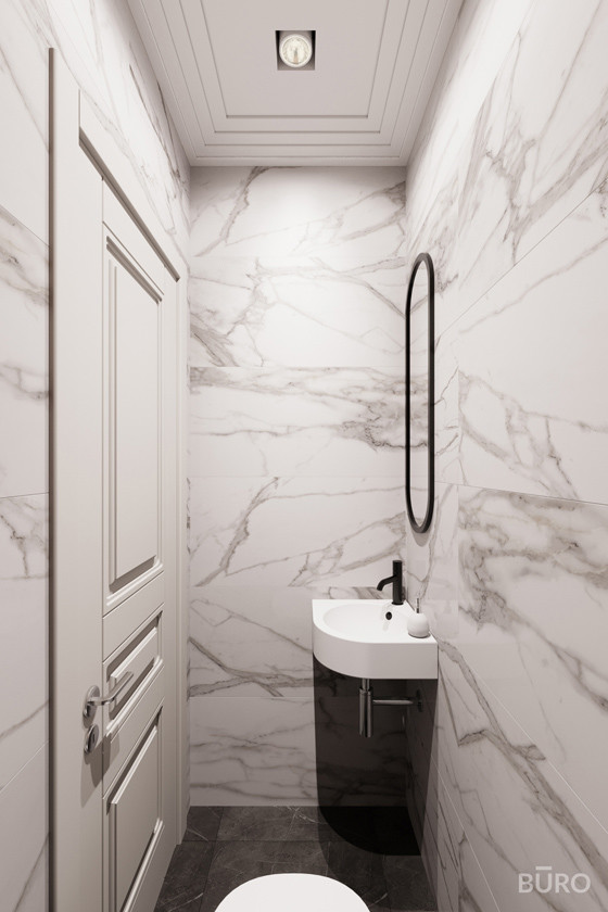 Контрастный интерьер квартиры 58 м²