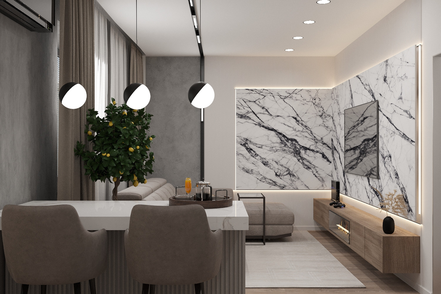 Лаконичный минимализм для молодой семьи