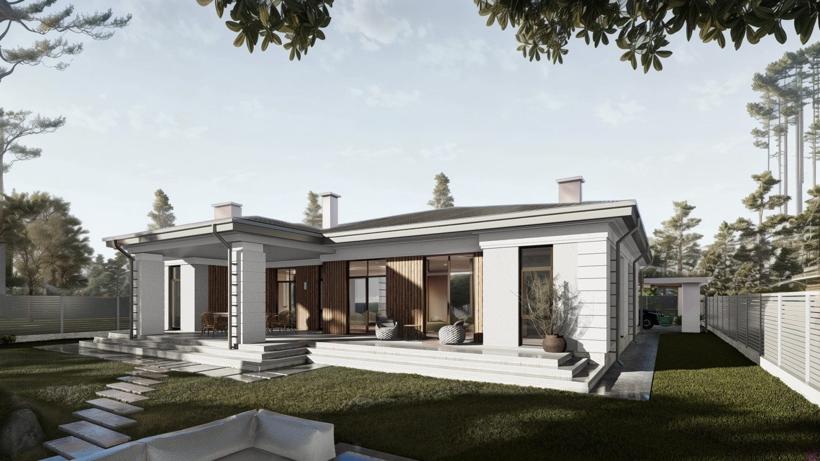 Одноэтажный дом на 190 кв.м.