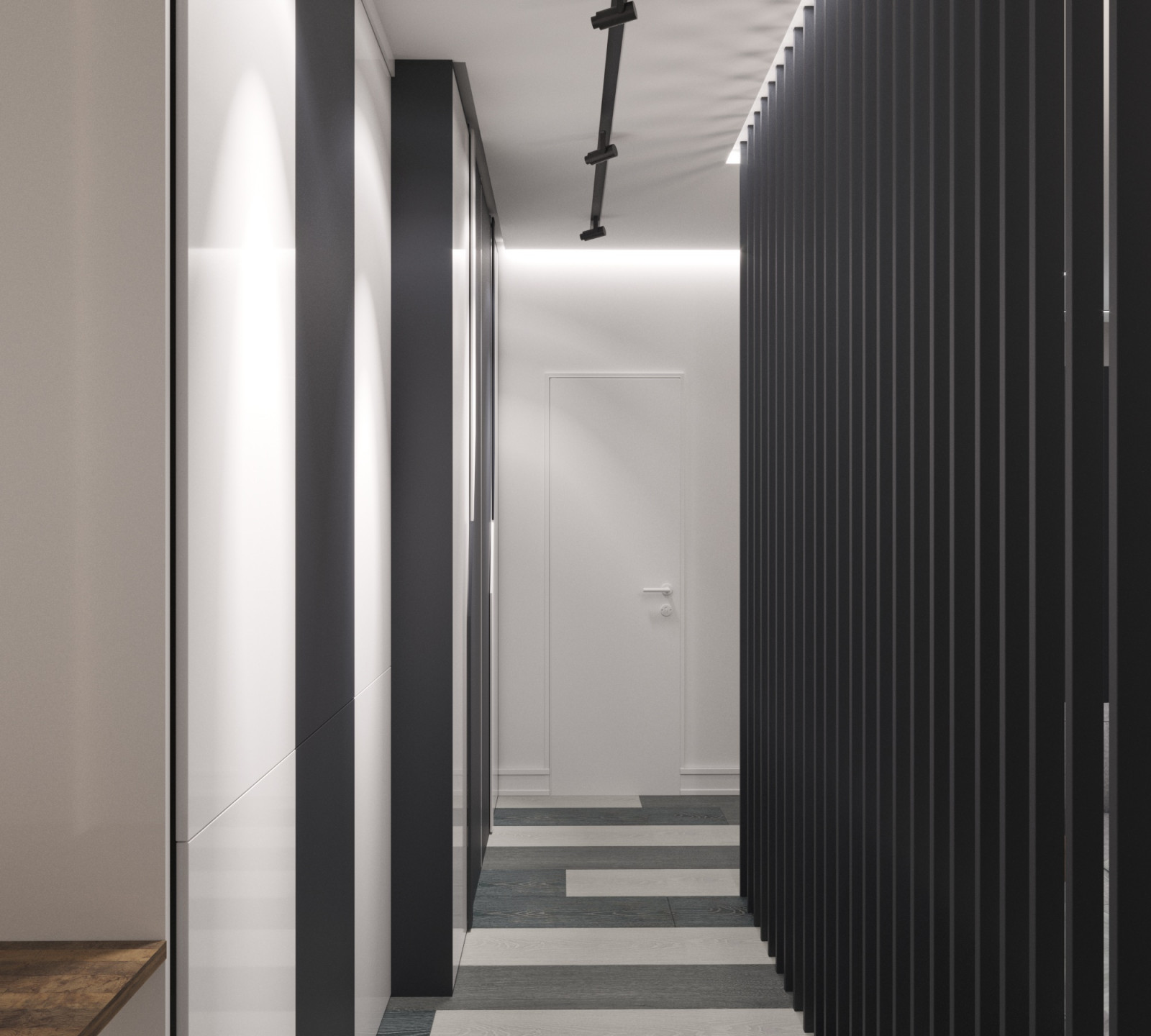 Black and white apartment