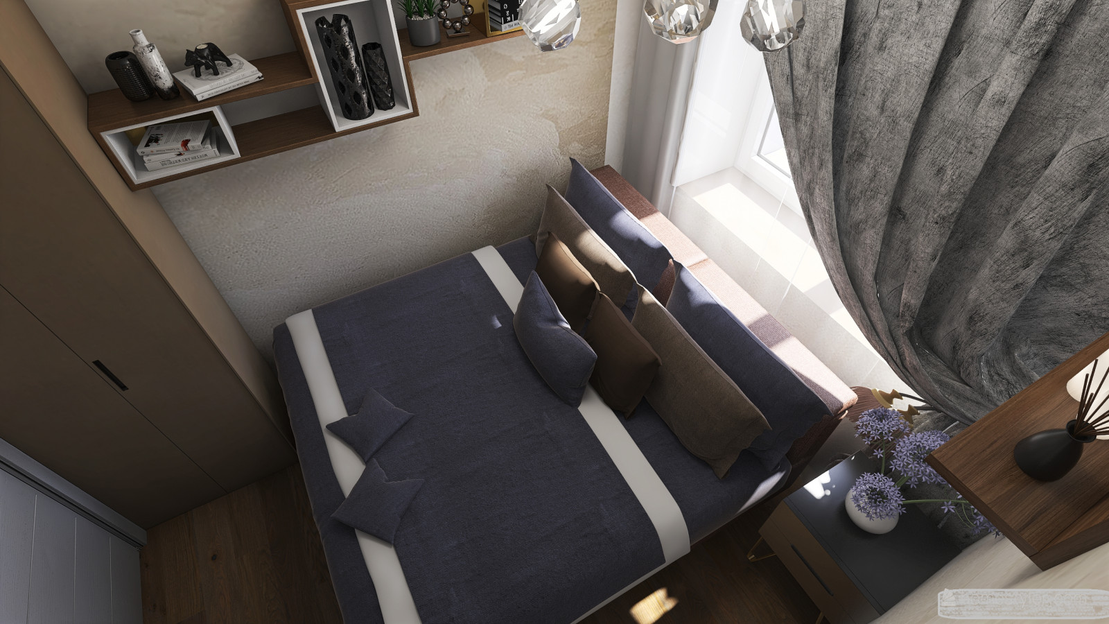 как переделать одну комнату с двумя окнами на две?