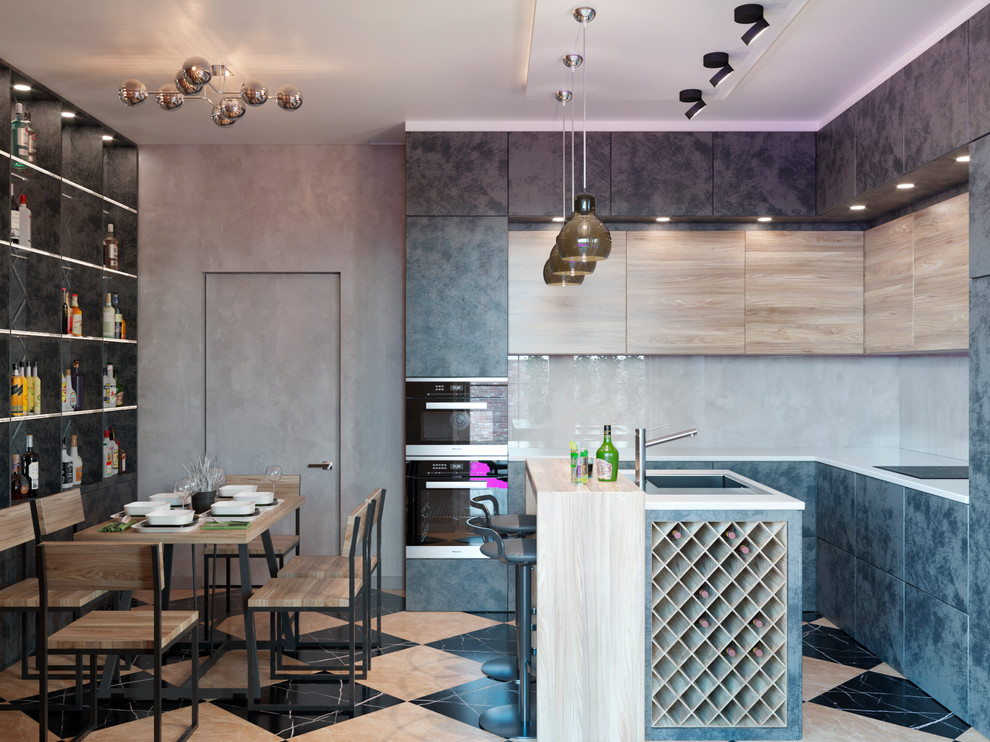 Двухэтажный дом в стиле лофт