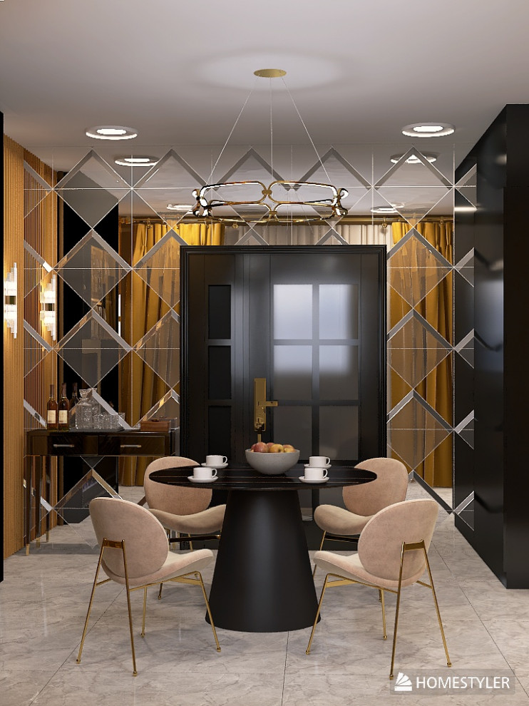 Кухня-гостиная в стиле Ар-Деко