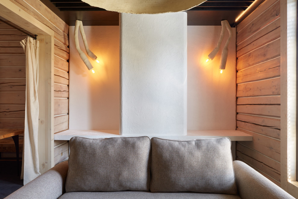 Кухня-гостиная с двухъярусной детской