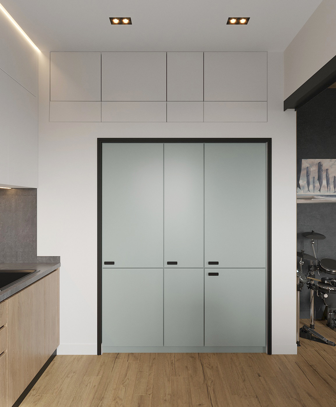 Барабаны и брутальный уют в сталинке