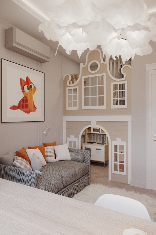 Дизайн проект квартиры в стиле легкая классика ЖК Сердце столицы