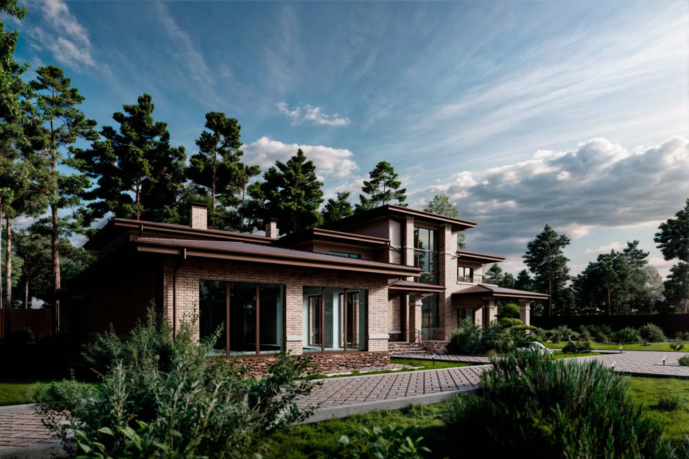 Двухэтажный дом в стиле Райта «ЗС 1000-22»