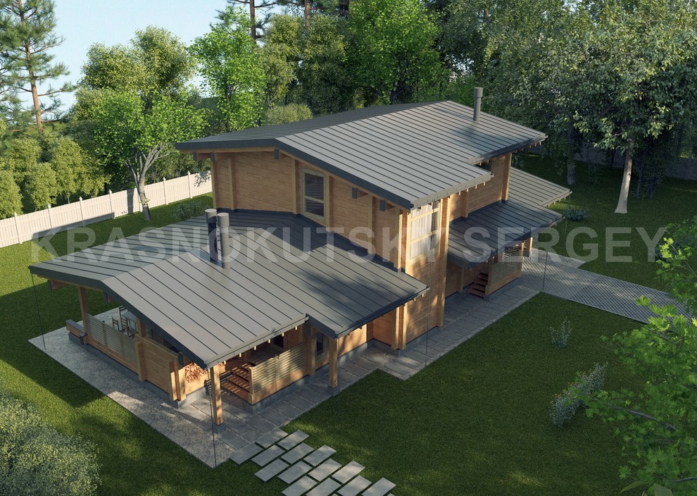 ДОМ ИЗ КЛЕЕНОГО БРУСА VILLA GERBERA