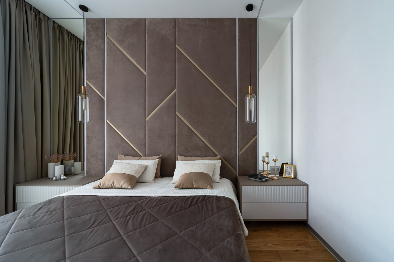 Нежная спальня в ЖК Макаровский