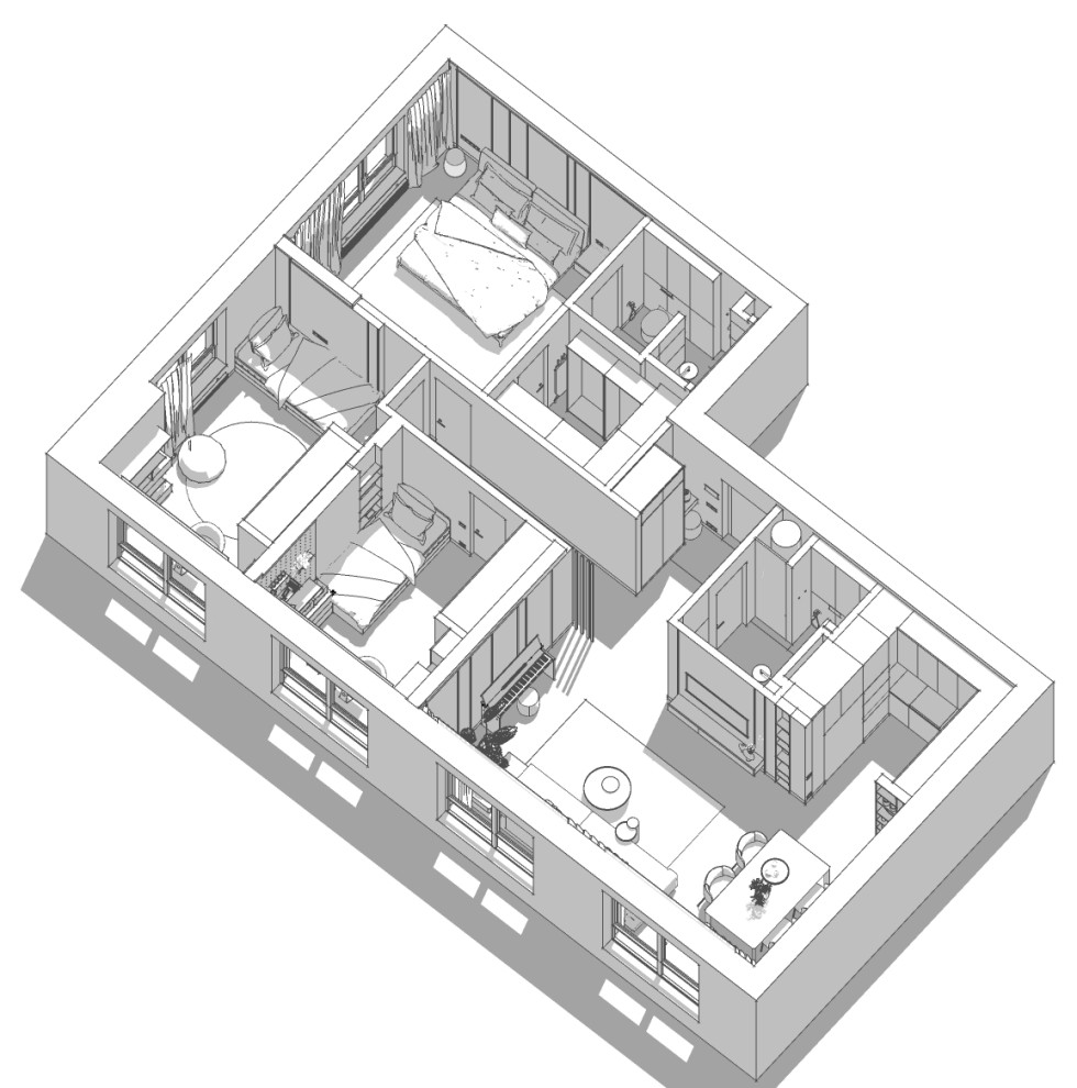 Квартира 91 кв.м. ЖК "Лефортово Парк"