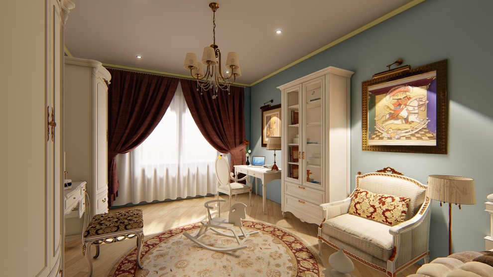 Обложка проекта: Дизайн детской комнаты для девочки