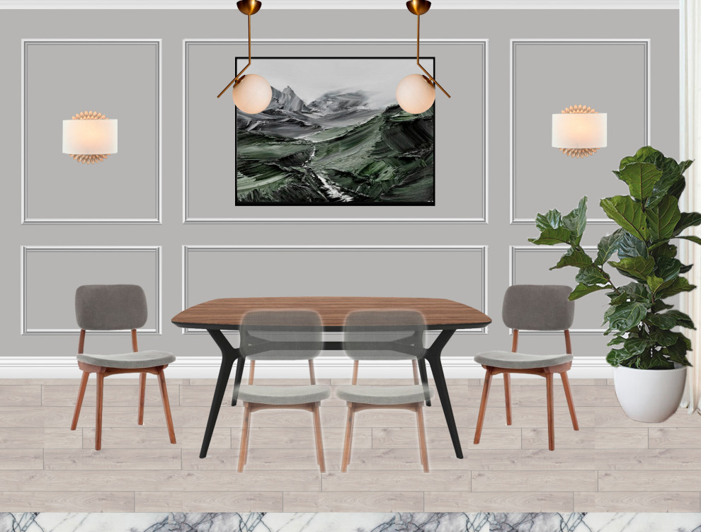 Эскизный проект  в коллажах,2-х комнатной квартиры