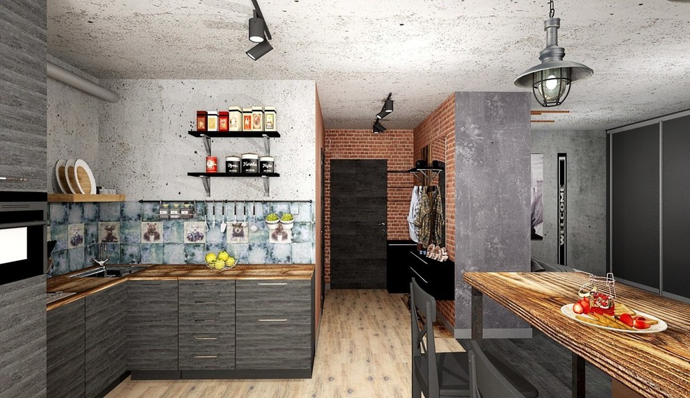 Обложка проекта: Холостяцкая студия в стиле лофт