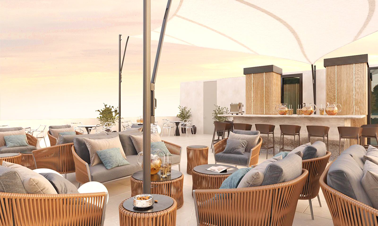 Дизайн террасы с видом на море