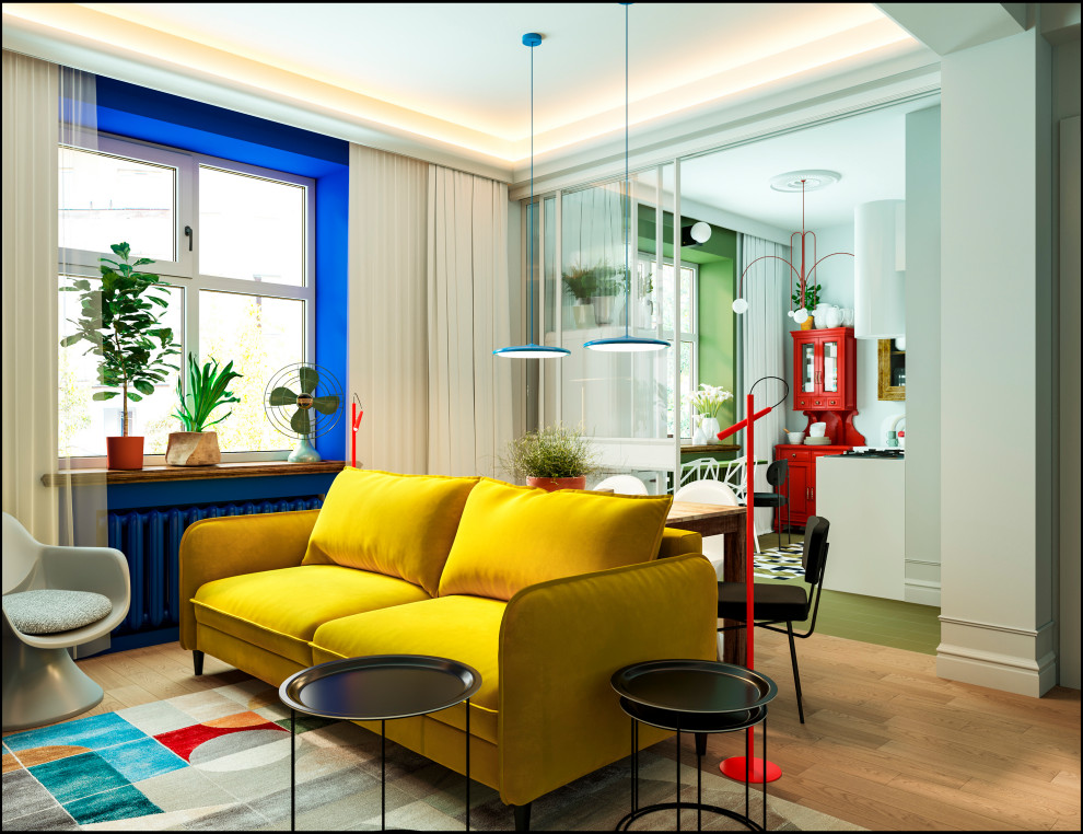 Дизайн кухни-гостиной в старом фонде