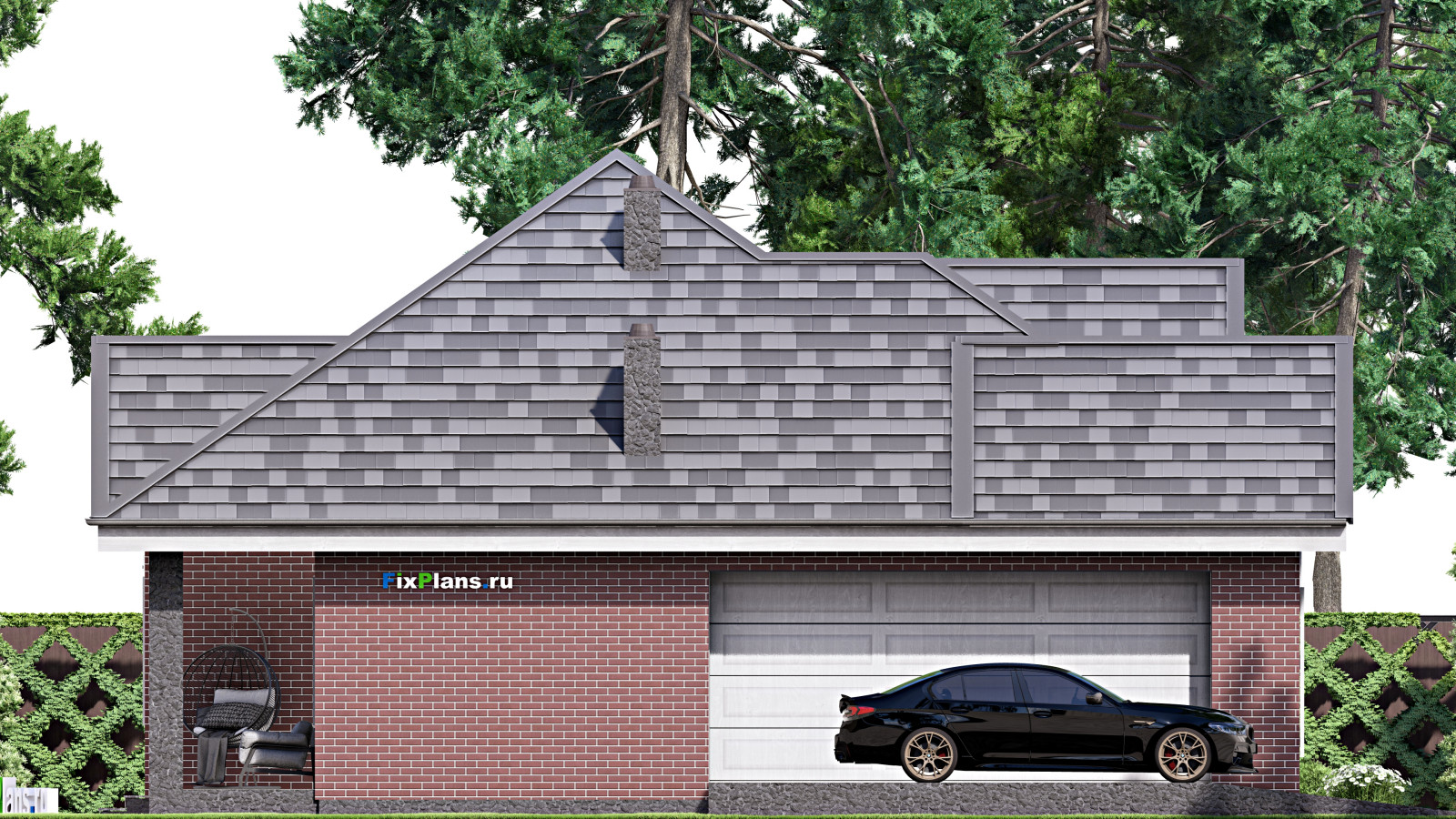 Проект одноэтажного дома 17х14м S176м2 F-16721