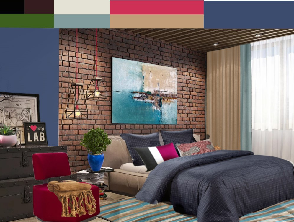 Bright eclectic space