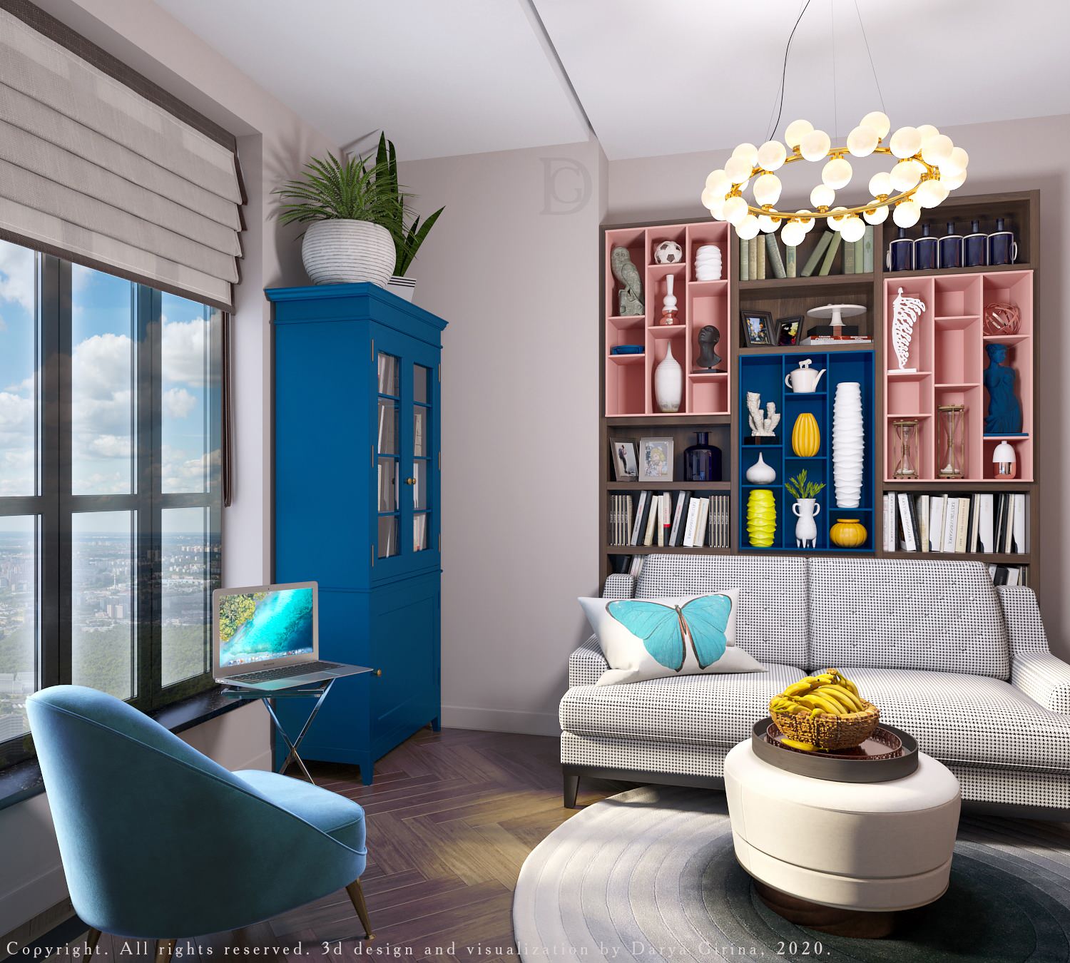 Interior design of a residential flat in The housing complex "Dynasty" at Moscow