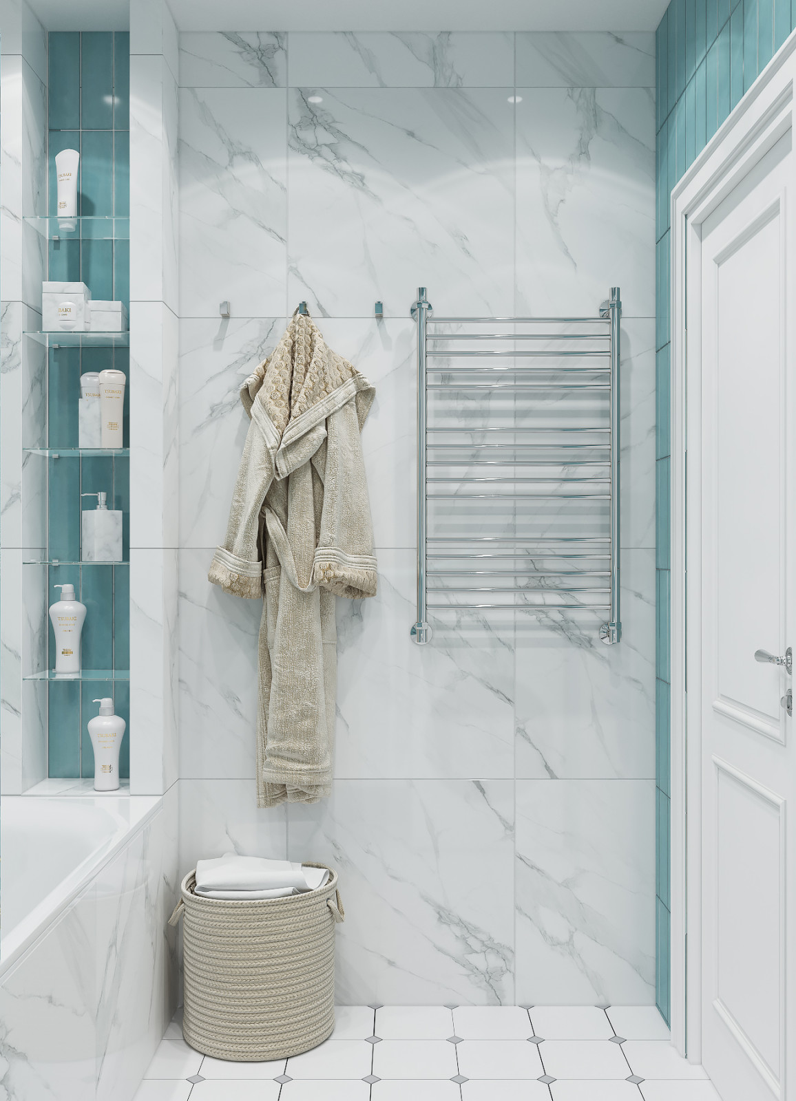 Яркая классика в трехкомнатной квартире