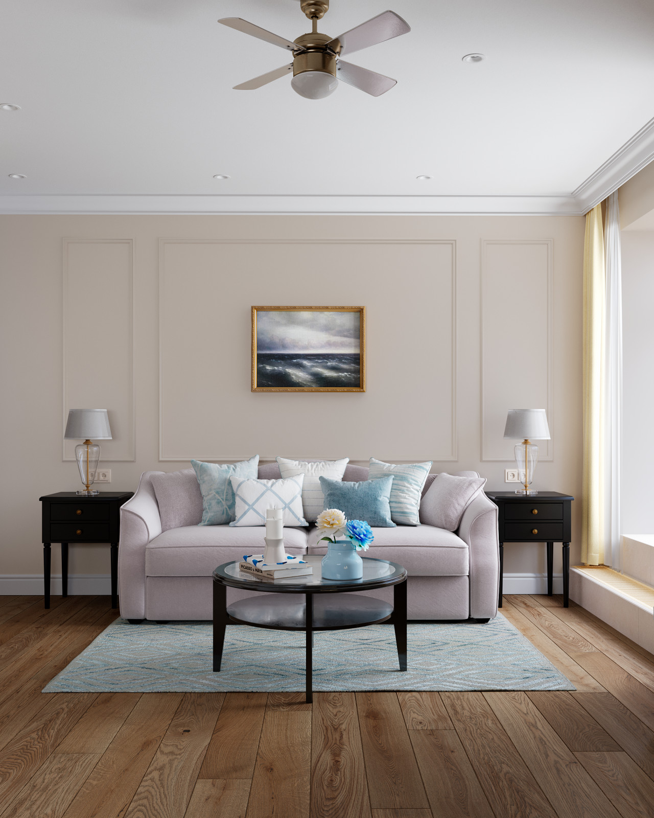 Американская классика в однокомнатной квартире