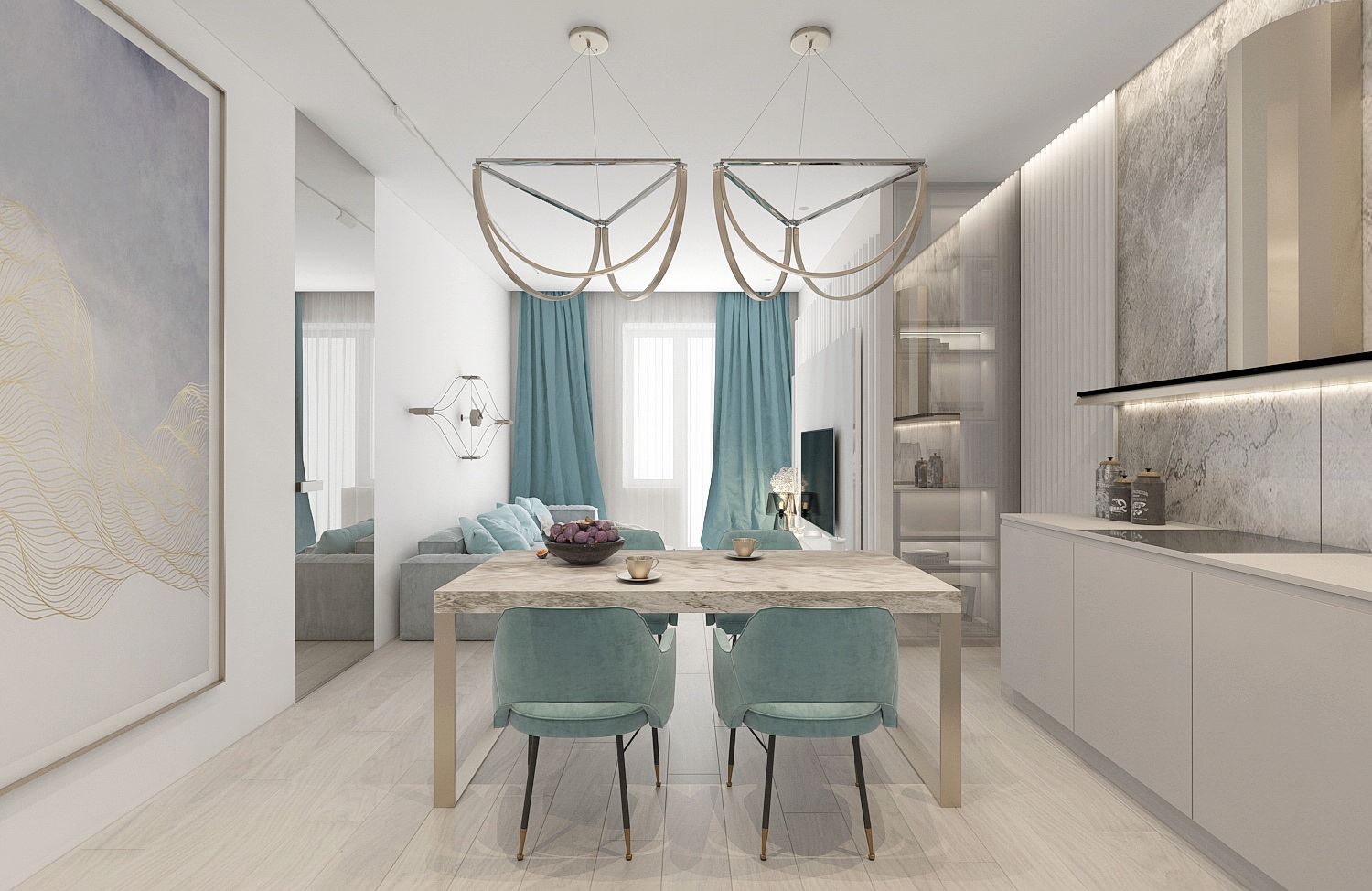 Бирюзовый минимализм