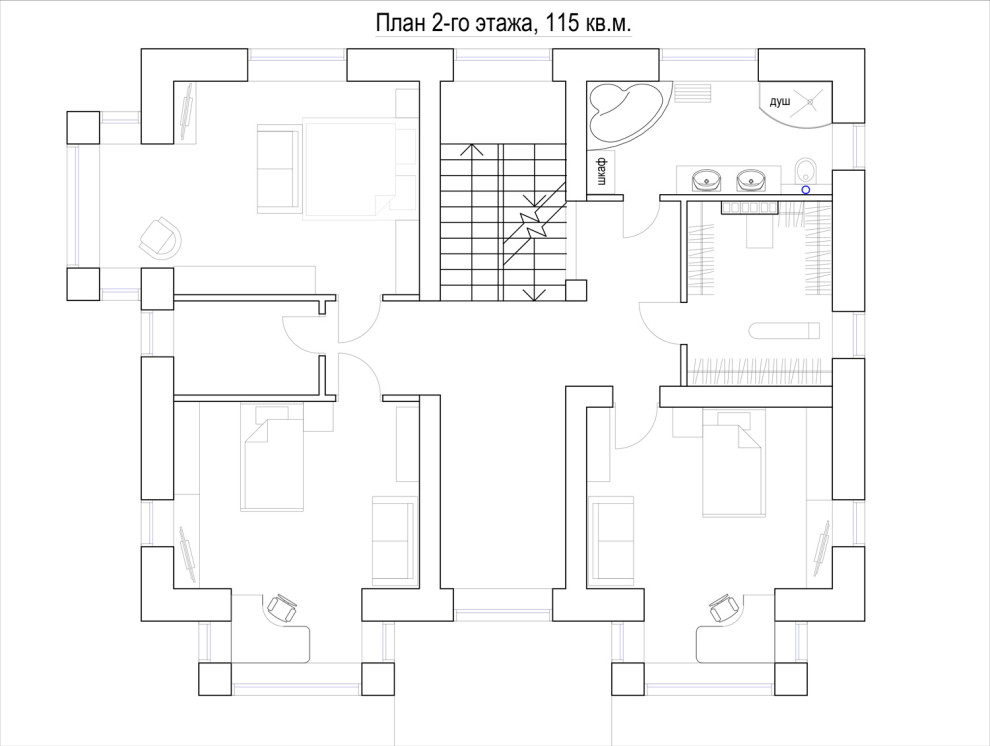 Проект коттеджа - четыре сезона