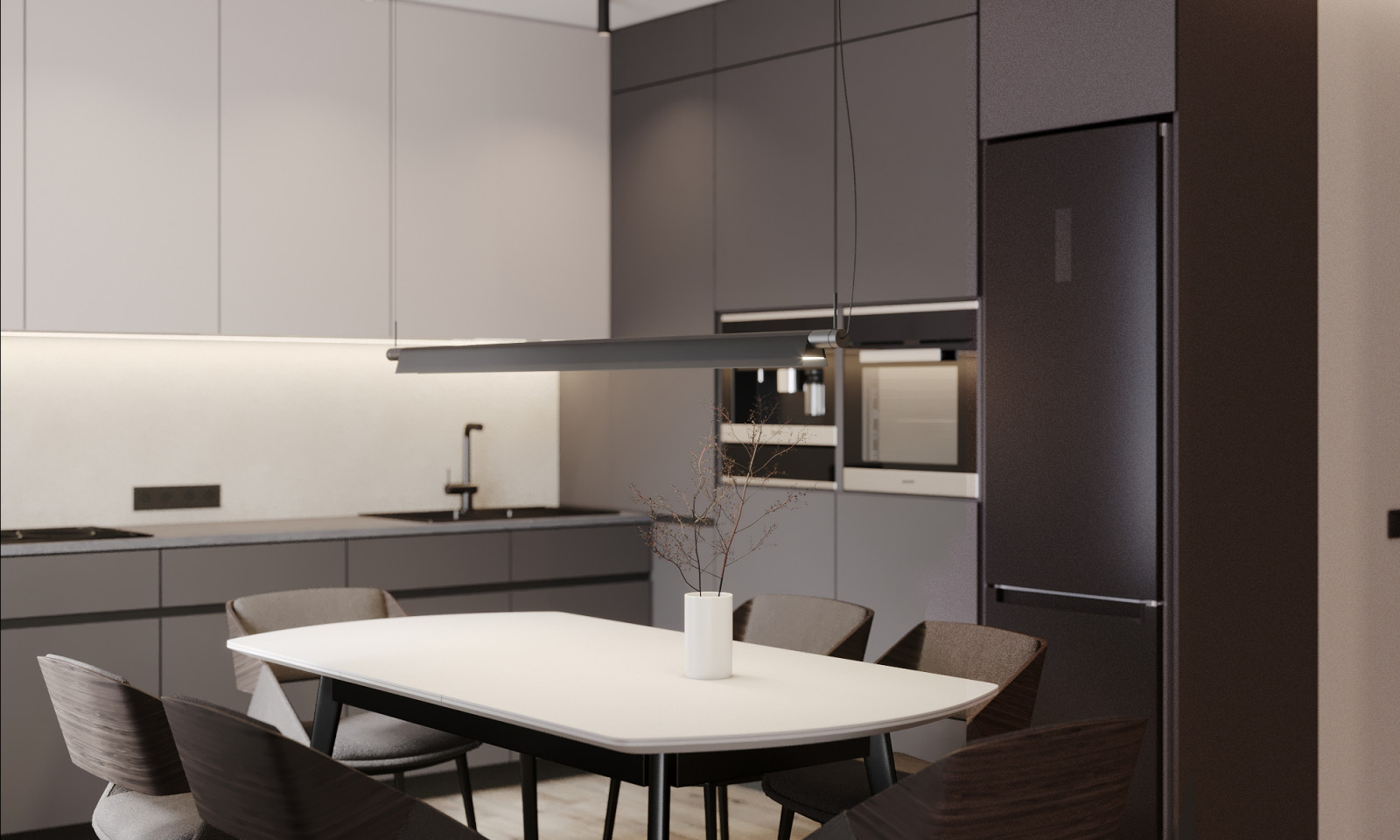 Интерьер квартиры 87м2 в поселке парке Весна