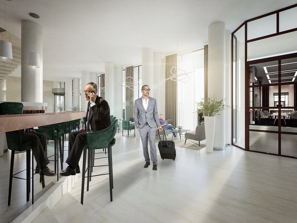 Лобби-ресторан в отеле Sheraton Palace в Москве