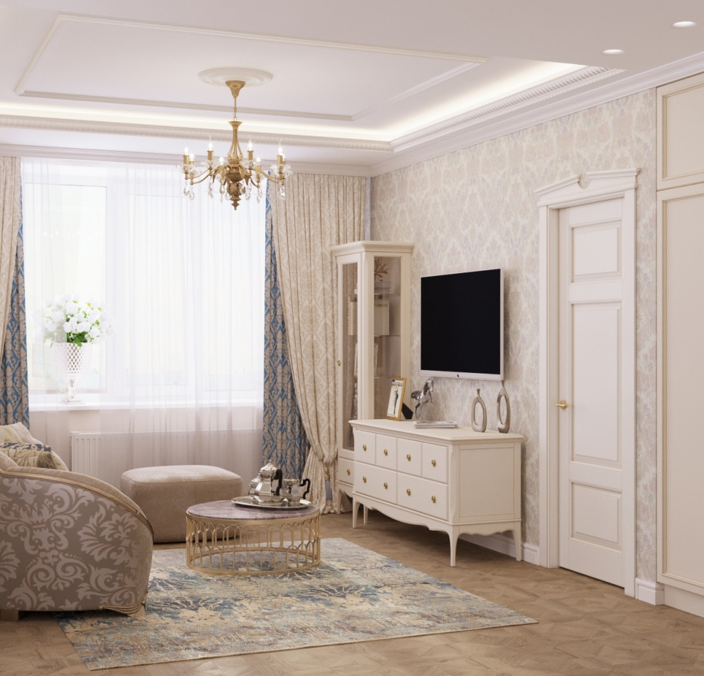 Новицкая, проект 2х комнатной квартиры в классическом стиле