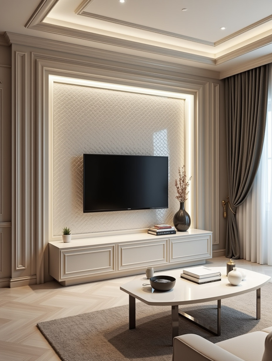 Гостиные комнаты в современном классическом стеле